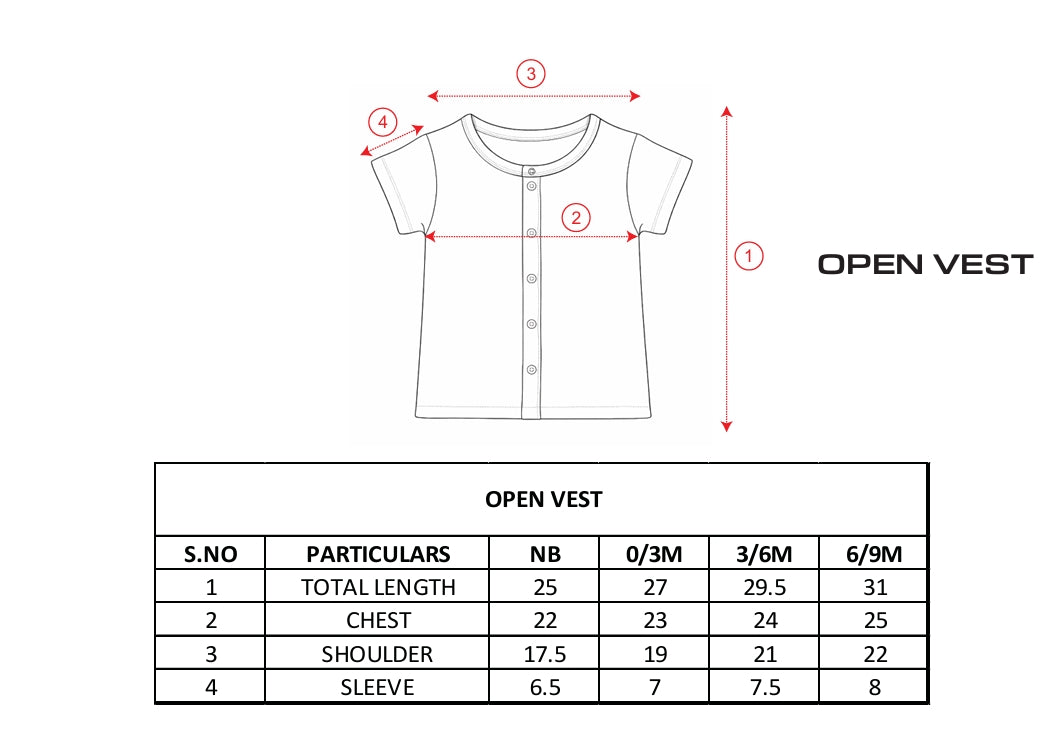 Nuberry Unisex Baby Open Vest (Pack of 2) - Neubaby Stores