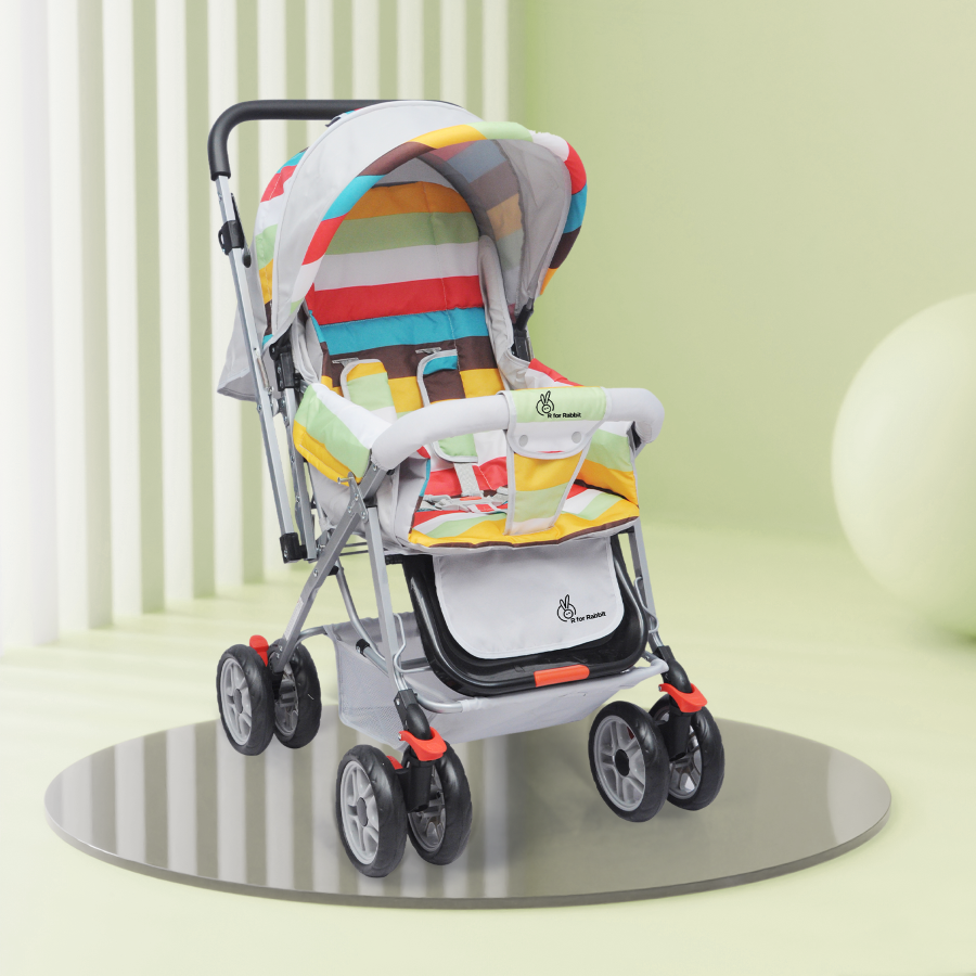 R for Rabbit Lollipop Lite Stroller - Travel Friendly, Easy To Fold, Reversible Handle, Wheel Lock, Adjustable Leg Rest