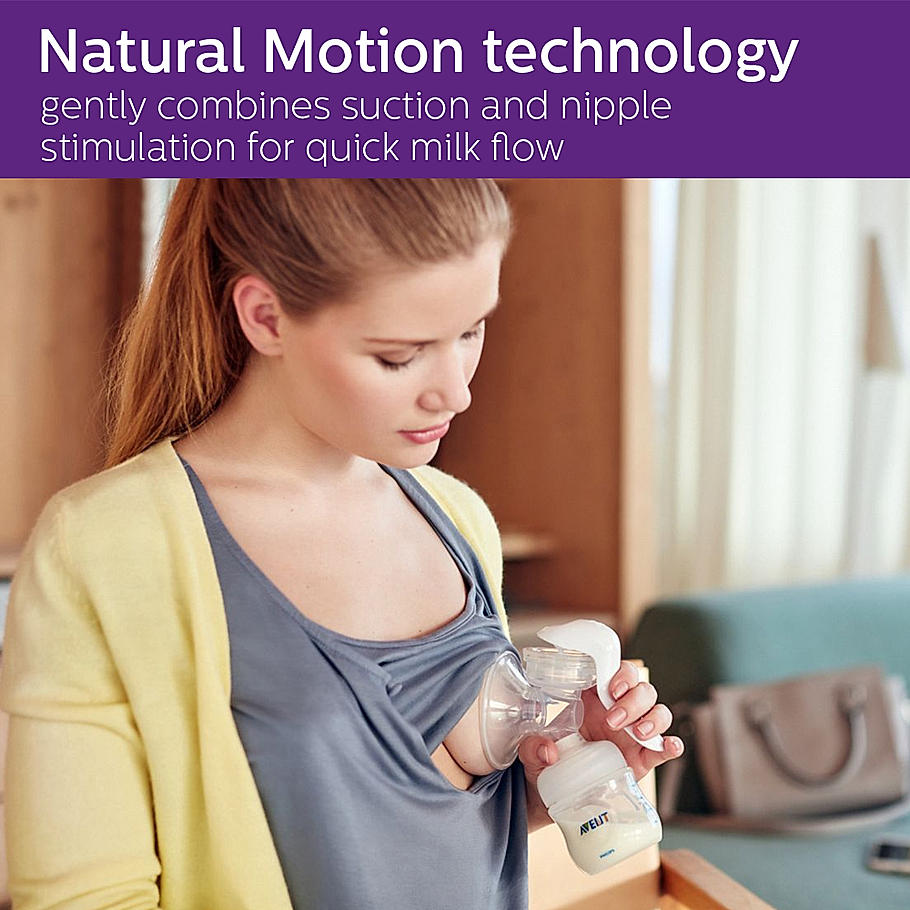 Sold out   Avent Manual Breast Pump - | Soft cushion adapts to all sizes | Combines suction and Nipple stimulation | SCF430/01
