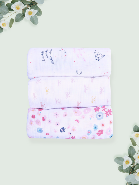 Set of 3 Muslin Swaddle