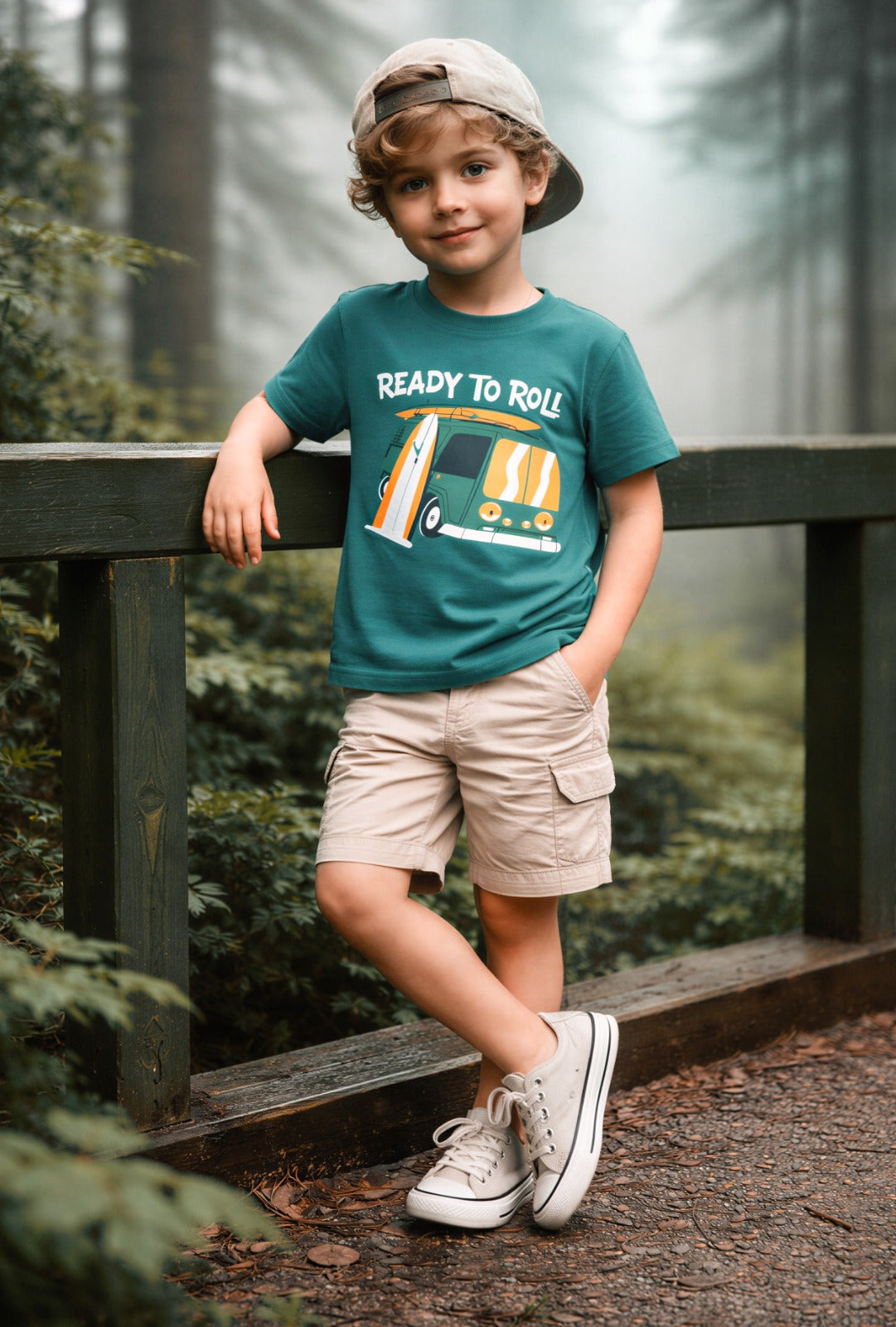 Nature-Inspired Cool | Nuberry Boy Green T-Shirt