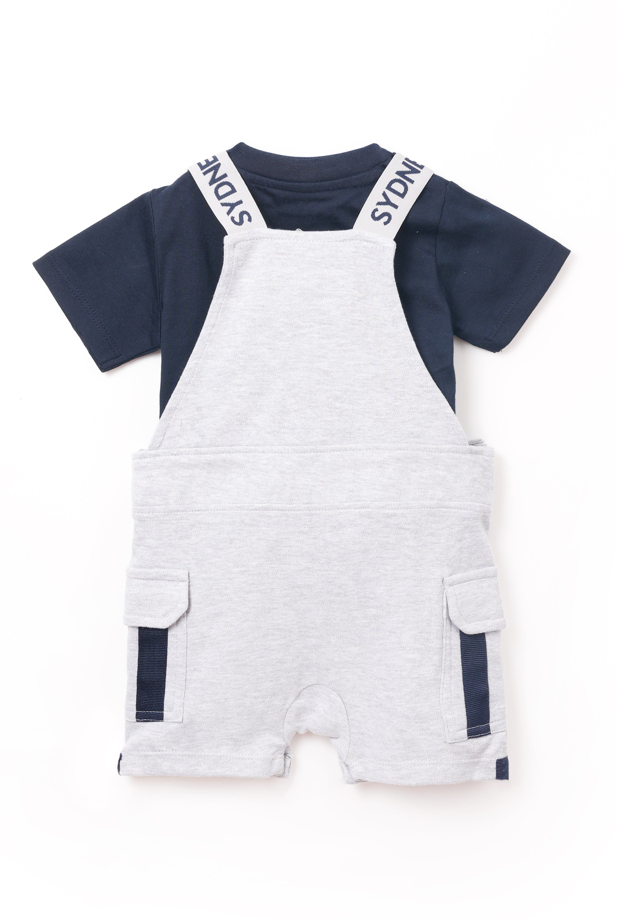NUBERRY KIDS - BOY KNITED DUNGAREE (jump like a kangaroo!) GREY