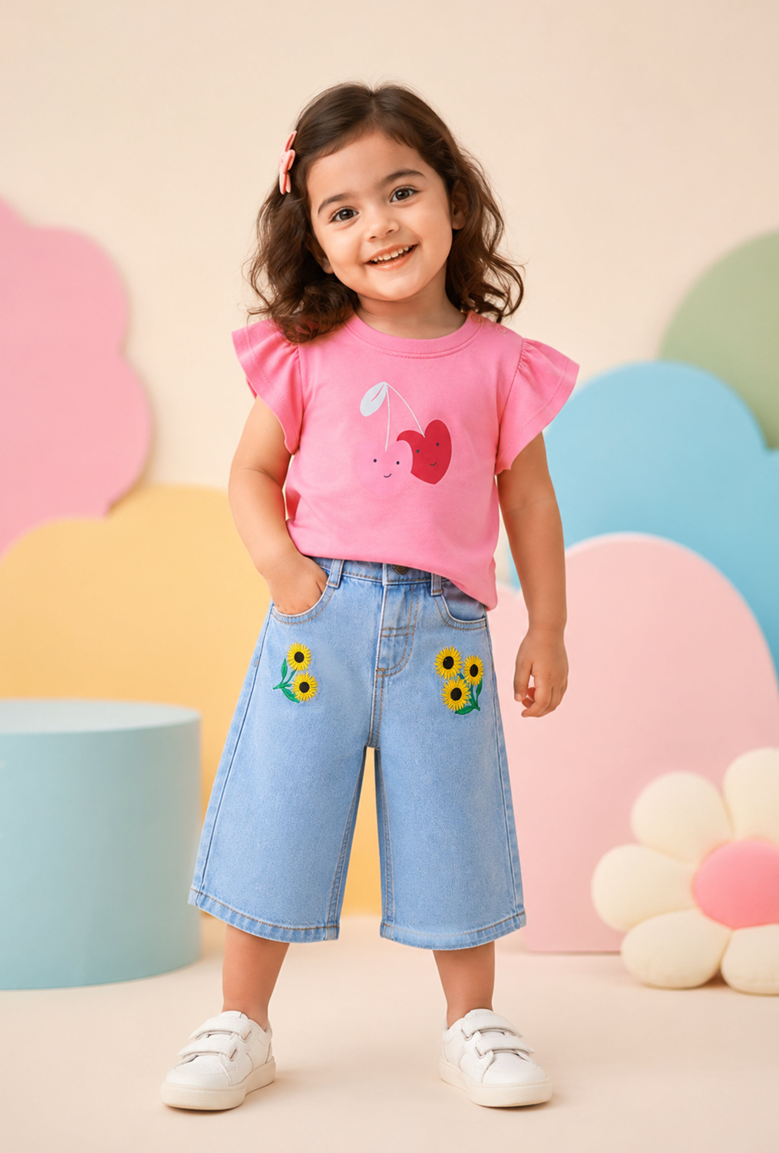 Nuberry Little Explorer Girls Baggy Pants | Soft, Comfy & Stylish