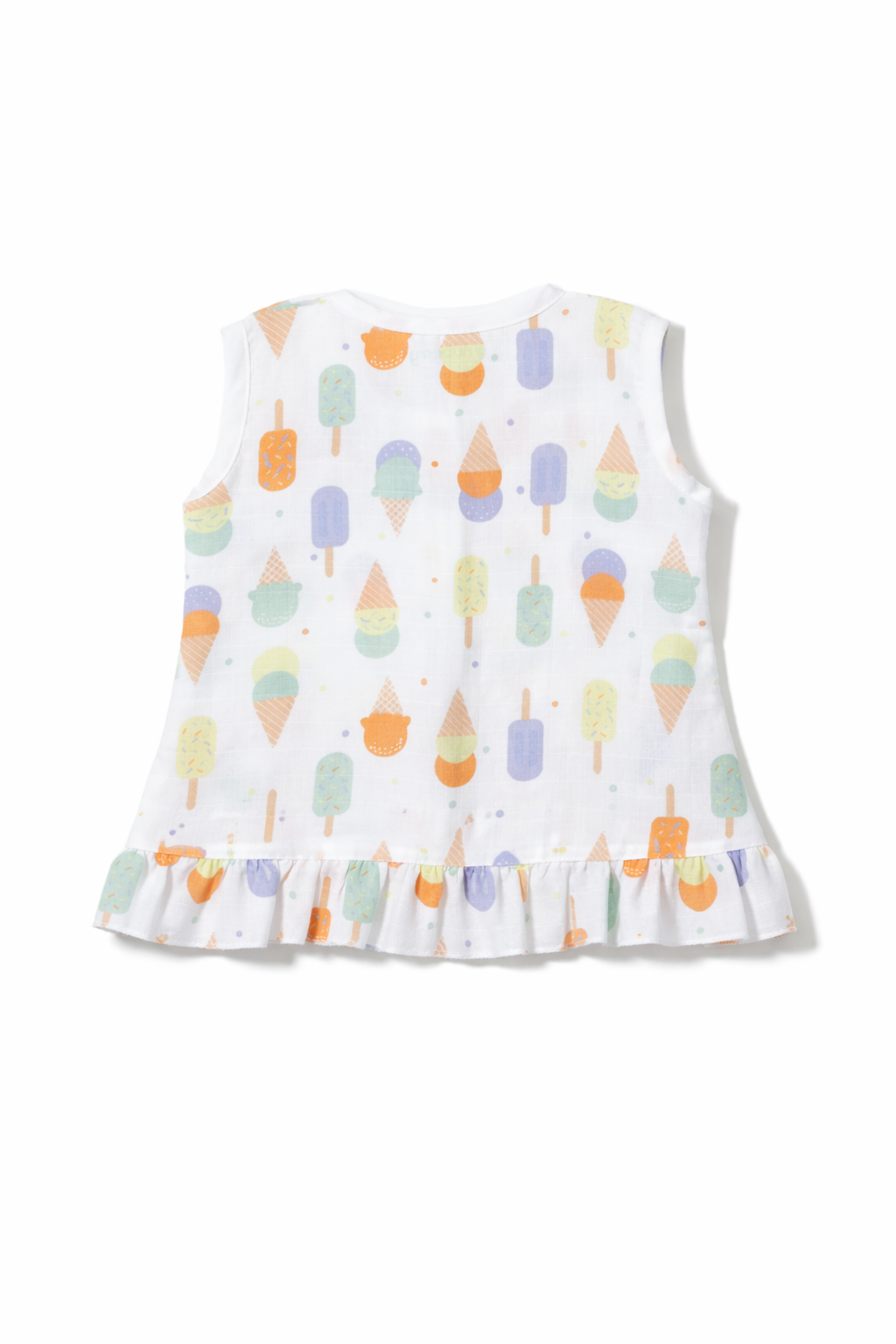 Nuberry Kids Newborn Muslin Jabla with Frill Bottom