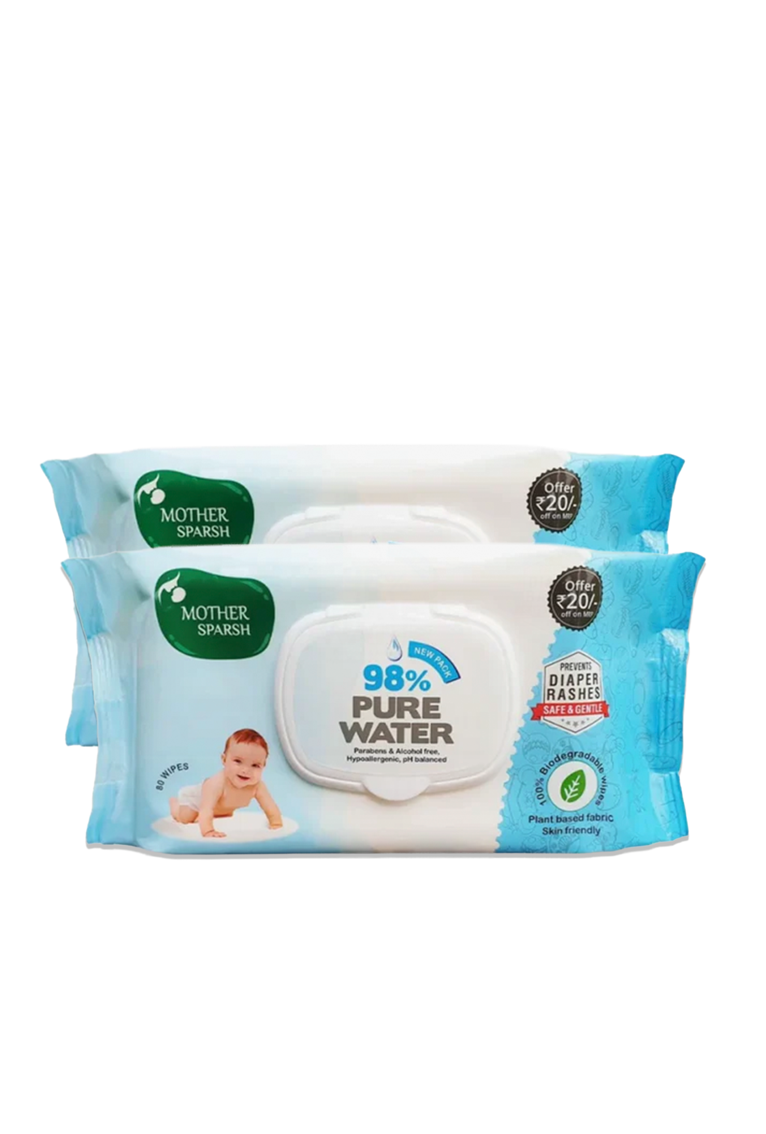98% Pure Water Baby Wipes - Mild & Gentle