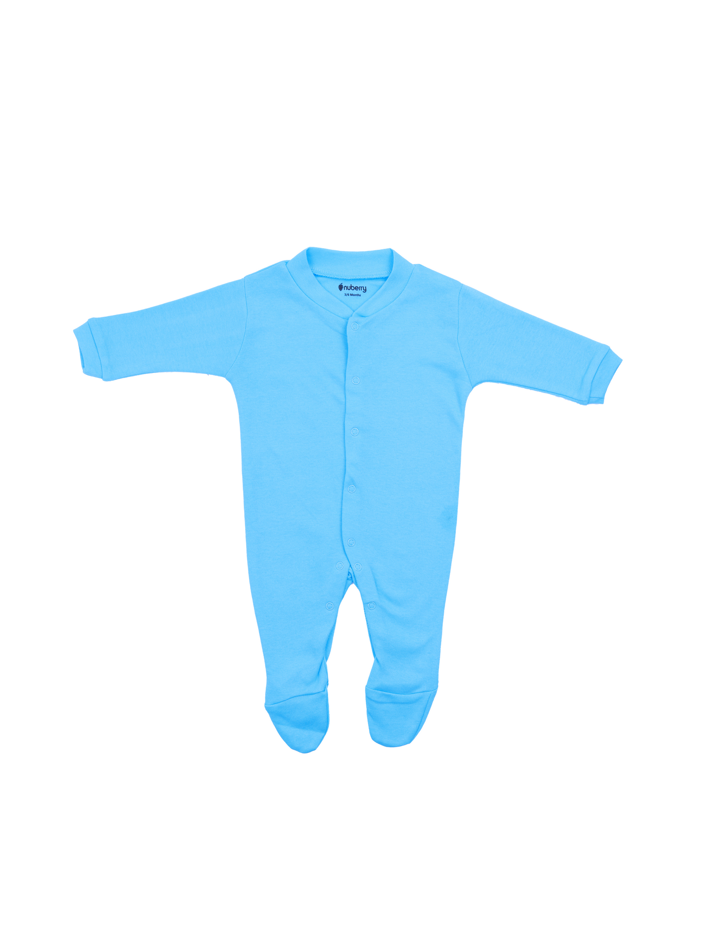 Sky Blue Sleepsuit for Babies - Set of 3