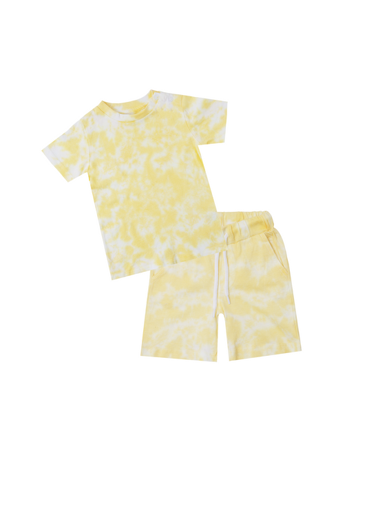Yellow Tie & Dye Set for Boys