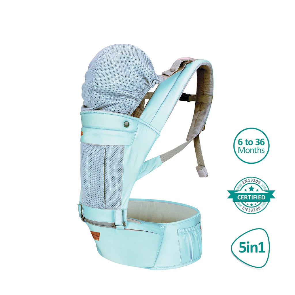 1st Step 5 In 1 Hip Seat Baby Carrier - Mint Green