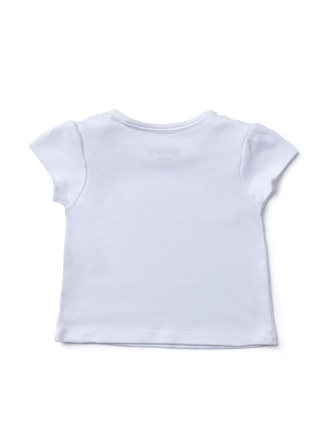 Nuberry New Born Cotton Girl T-Shirt Set of 2 Pcs | Top | Navy and White | Stylish & Comfortable T-Shirt