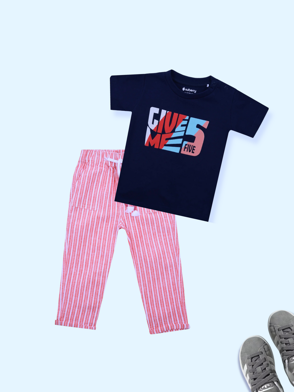 cotton pant and tshirt combo for boys