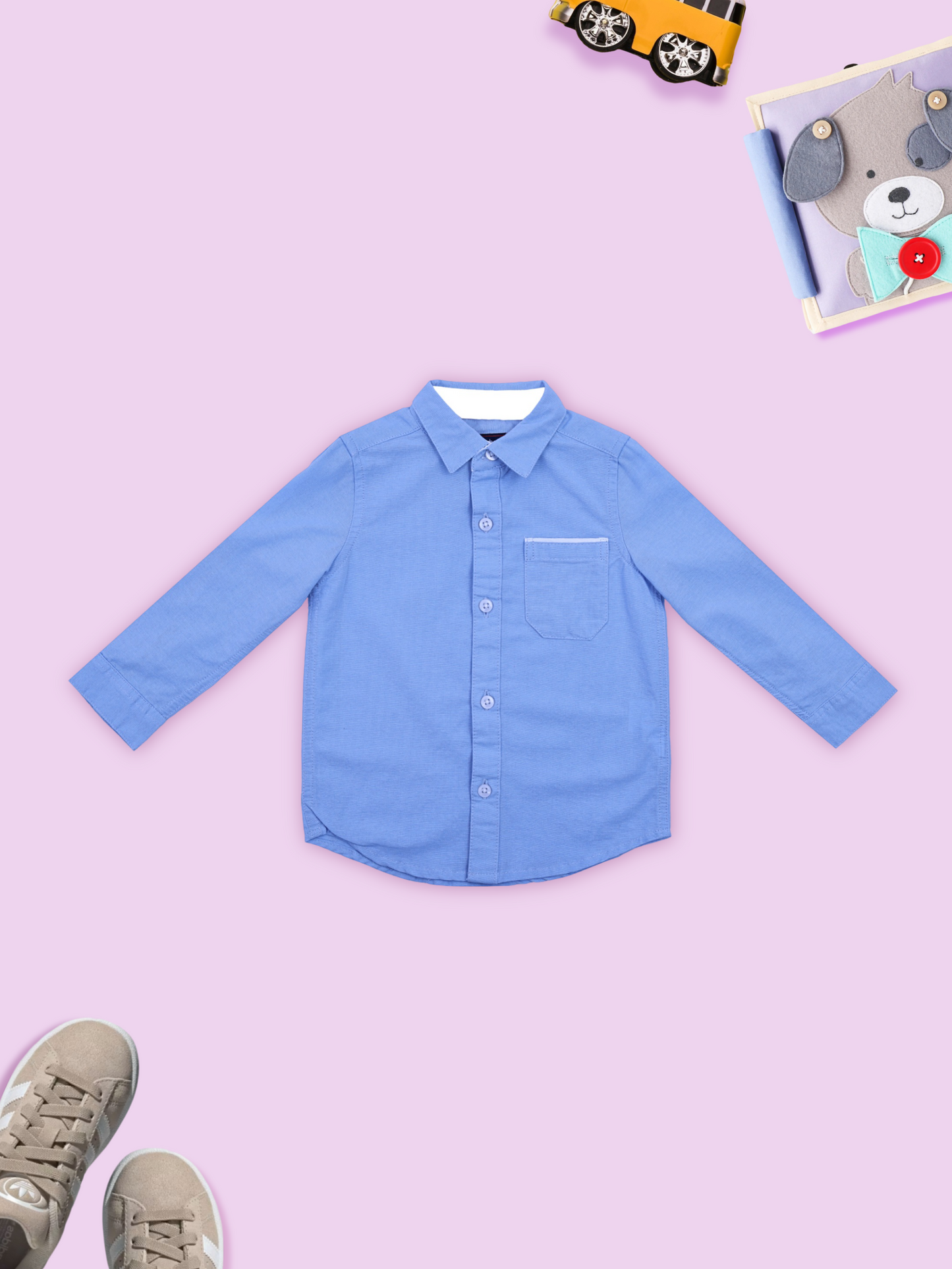 blue cotton full sleeve shirt for boys