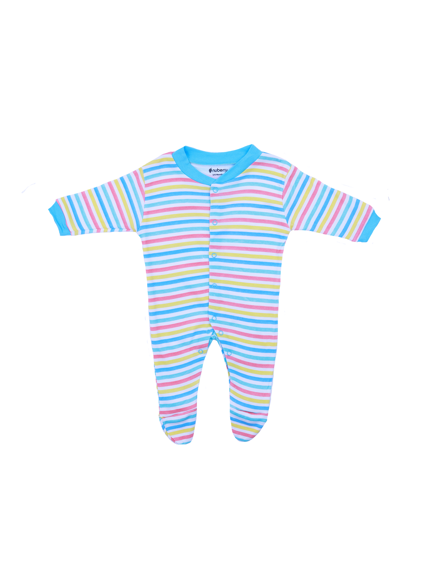 Sky Blue Sleepsuit for Babies - Set of 3